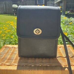 Vintage Coach Scooter Crossbody 9893 Black Leather Bag